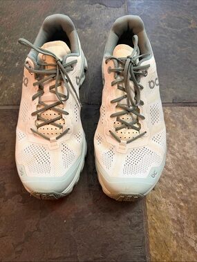 On Running Women's Athletic Sneakers in Cream and Sage